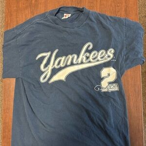 Blue and White Short Sleeve Tee